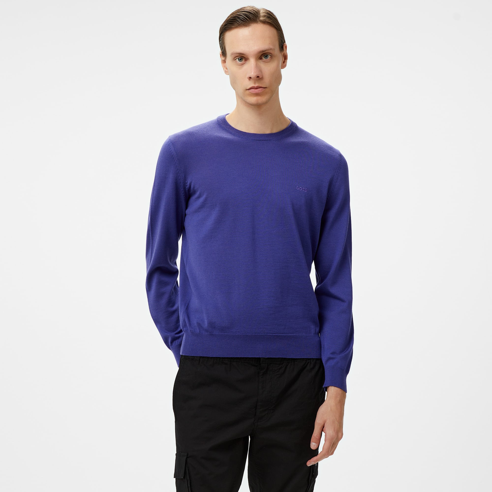  Boss Botto-L Erkek Mor Kazak