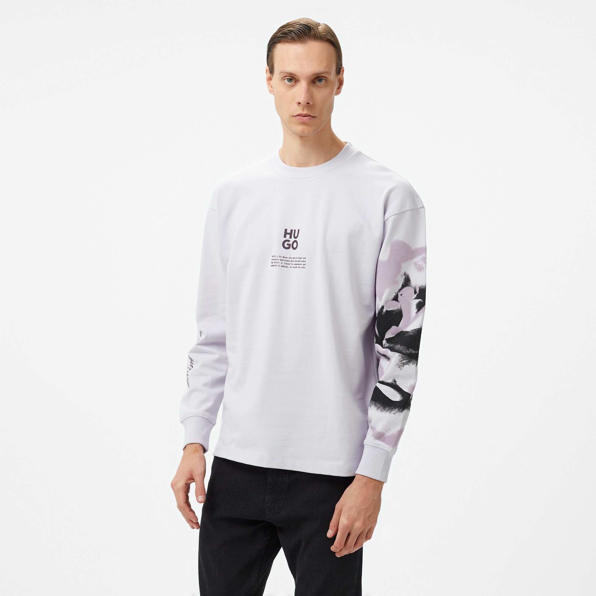 Hugo Dapurlsli Erkek Mor Sweatshirt