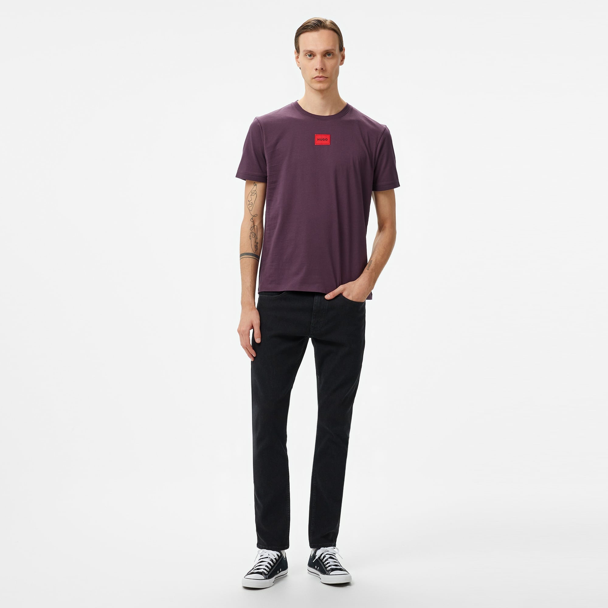 Hugo Diragolino 212 Erkek Mor T-Shirt