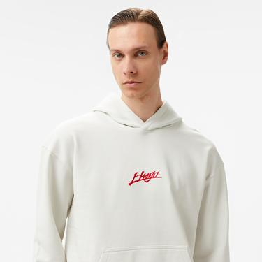  Hugo Dlogolong Erkek Beyaz Sweatshirt