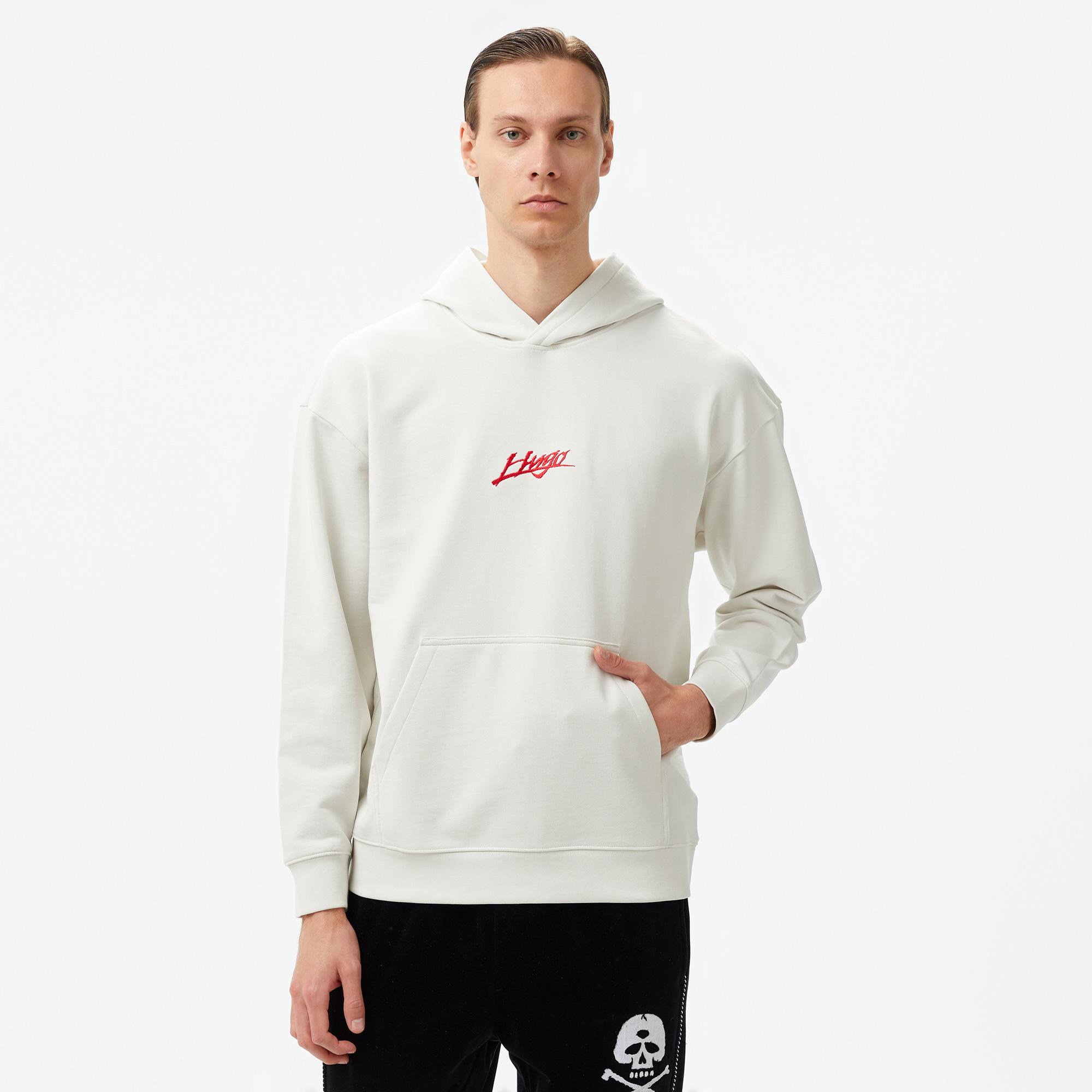Hugo Dlogolong Erkek Beyaz Sweatshirt