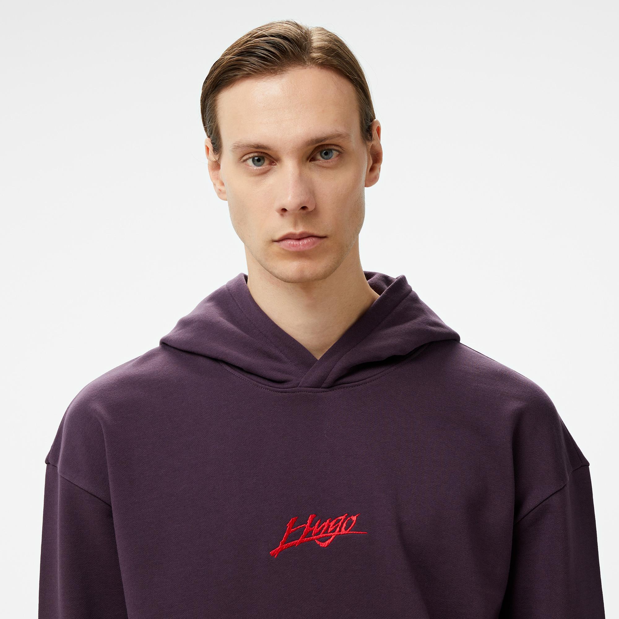 Hugo Dlogolong Erkek Mor Sweatshirt