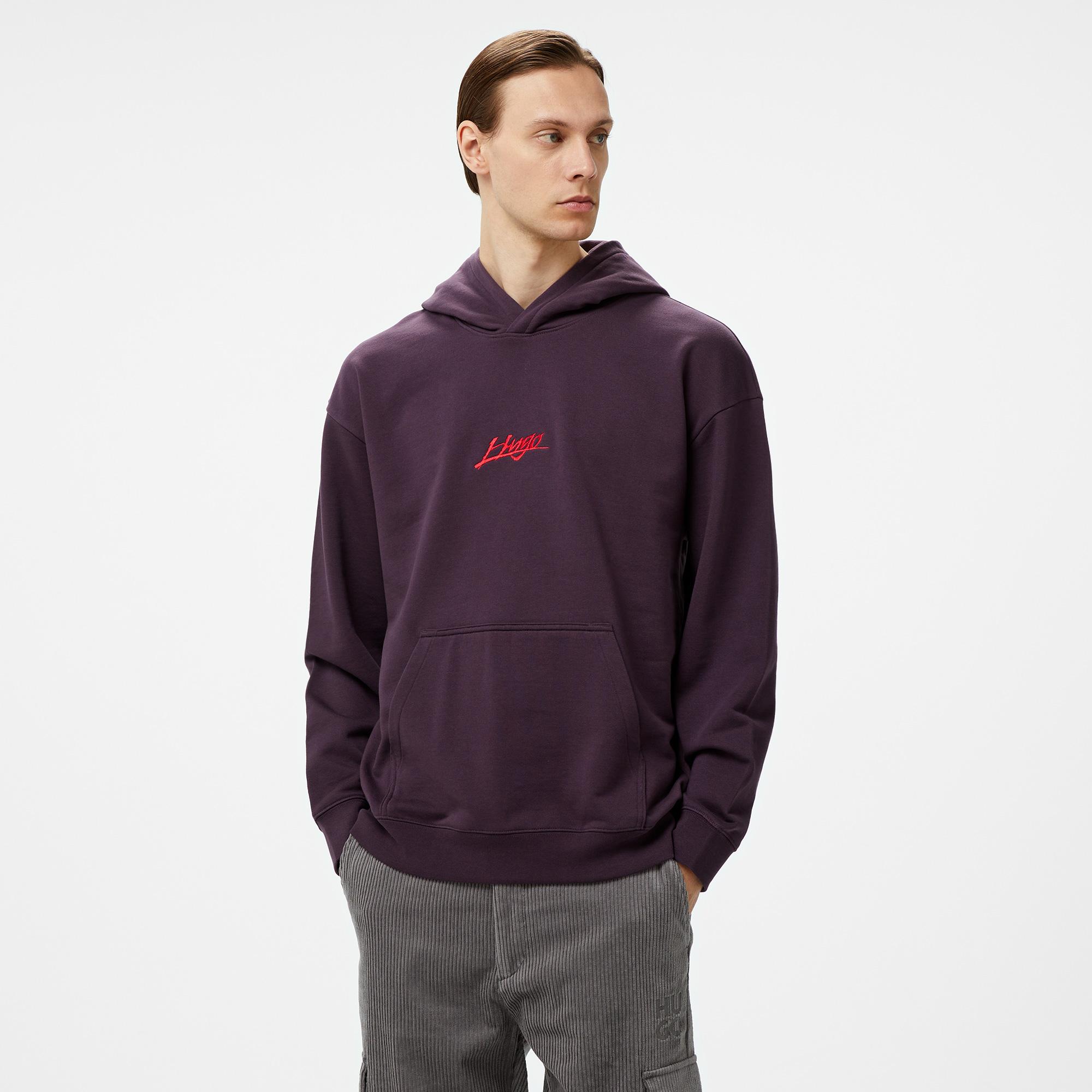 Hugo Dlogolong Erkek Mor Sweatshirt