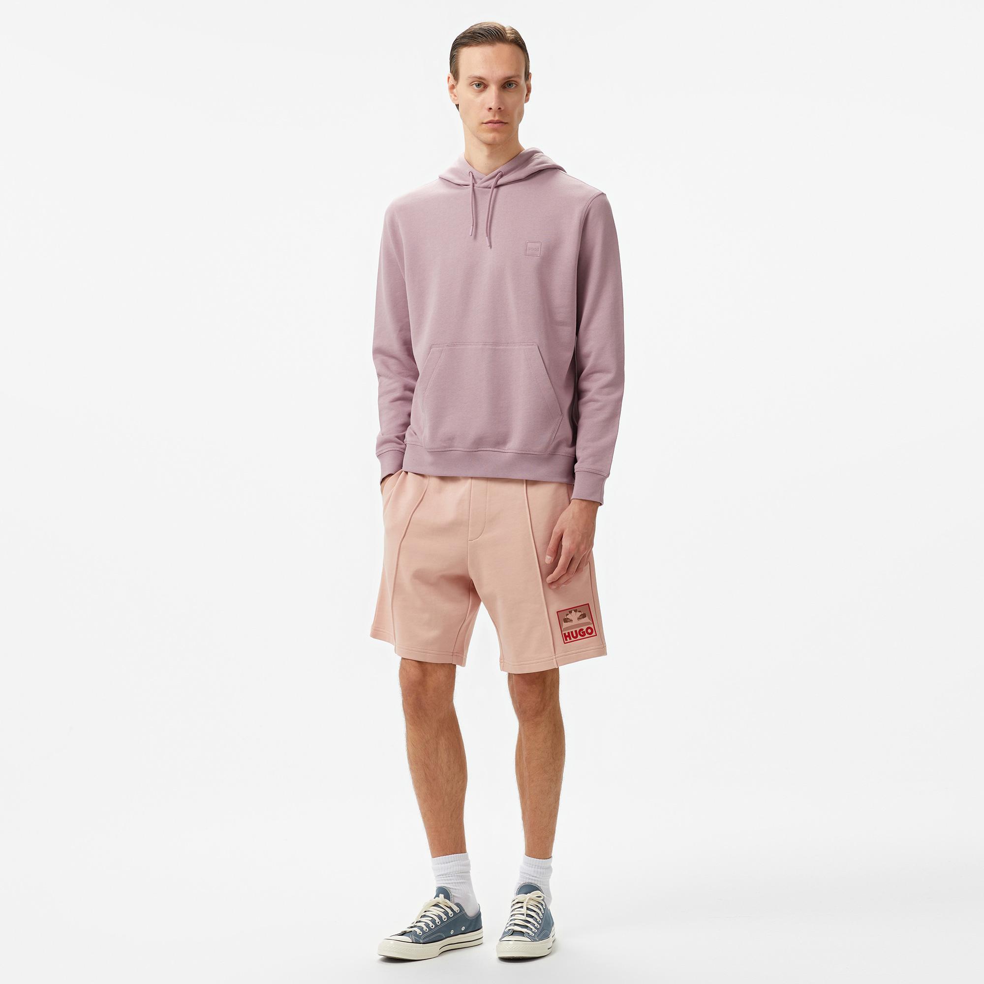 Boss Erkek Mor Hoodie