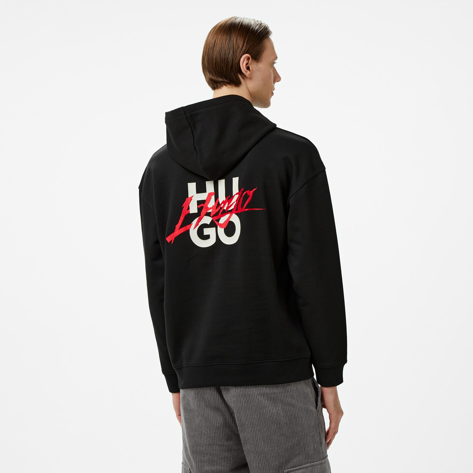 Hugo Dlogolong Erkek Siyah Sweatshirt