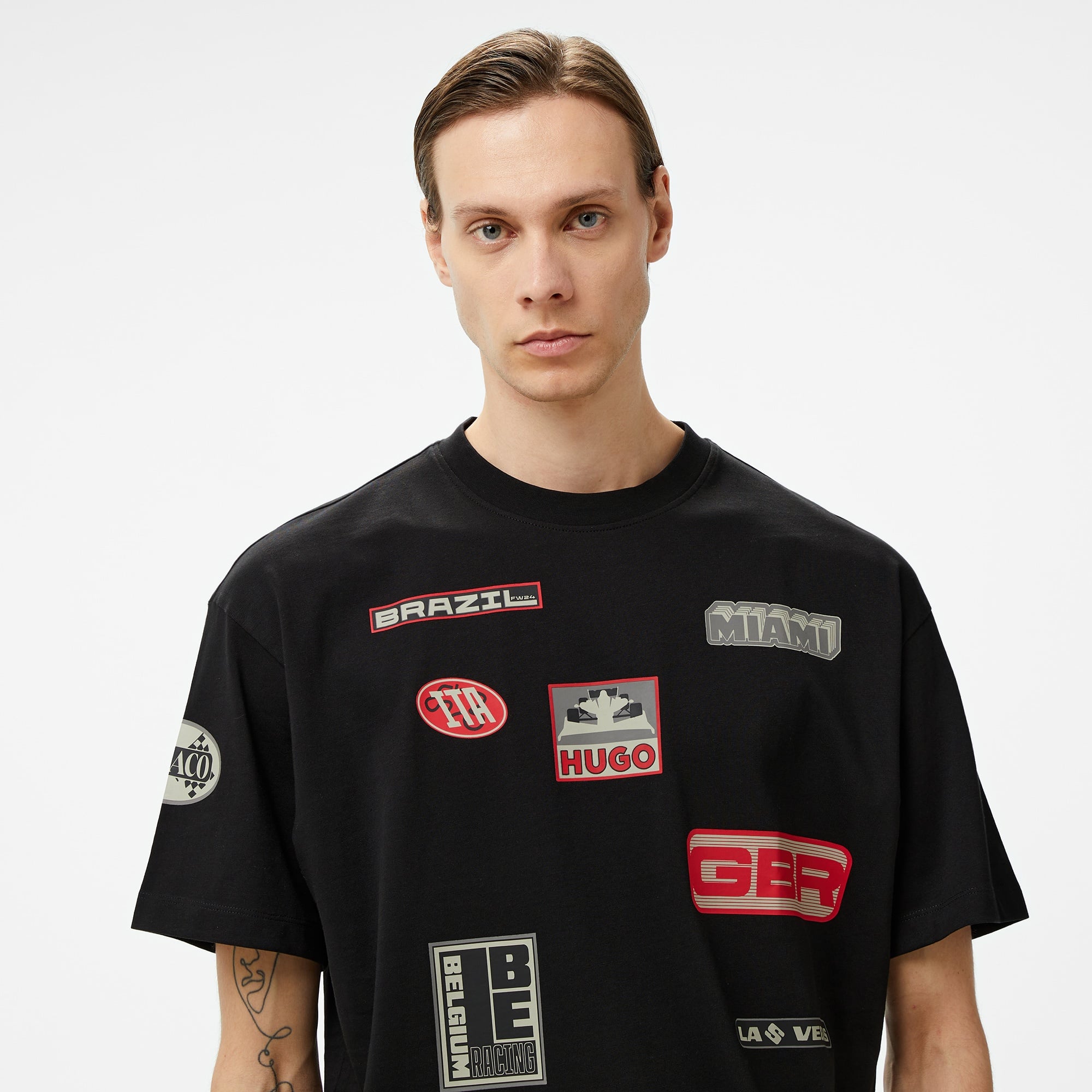 Hugo Druve Erkek Siyah T-Shirt