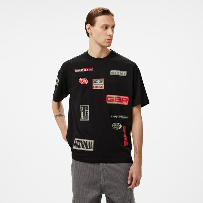  Hugo Druve Erkek Siyah T-Shirt