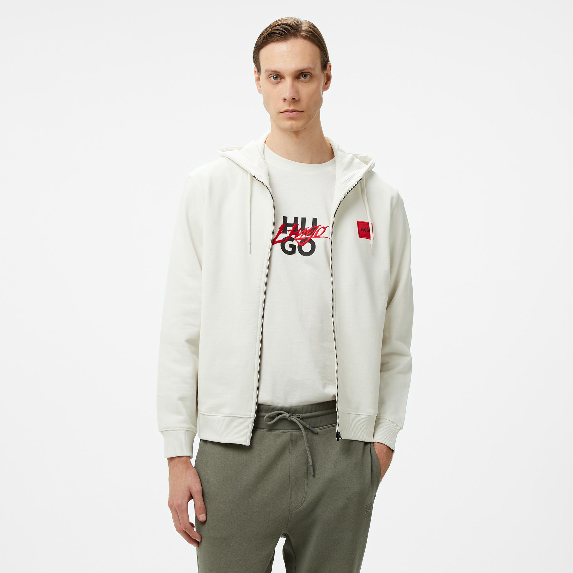 Hugo Daple 212 Erkek Beyaz Hoodie