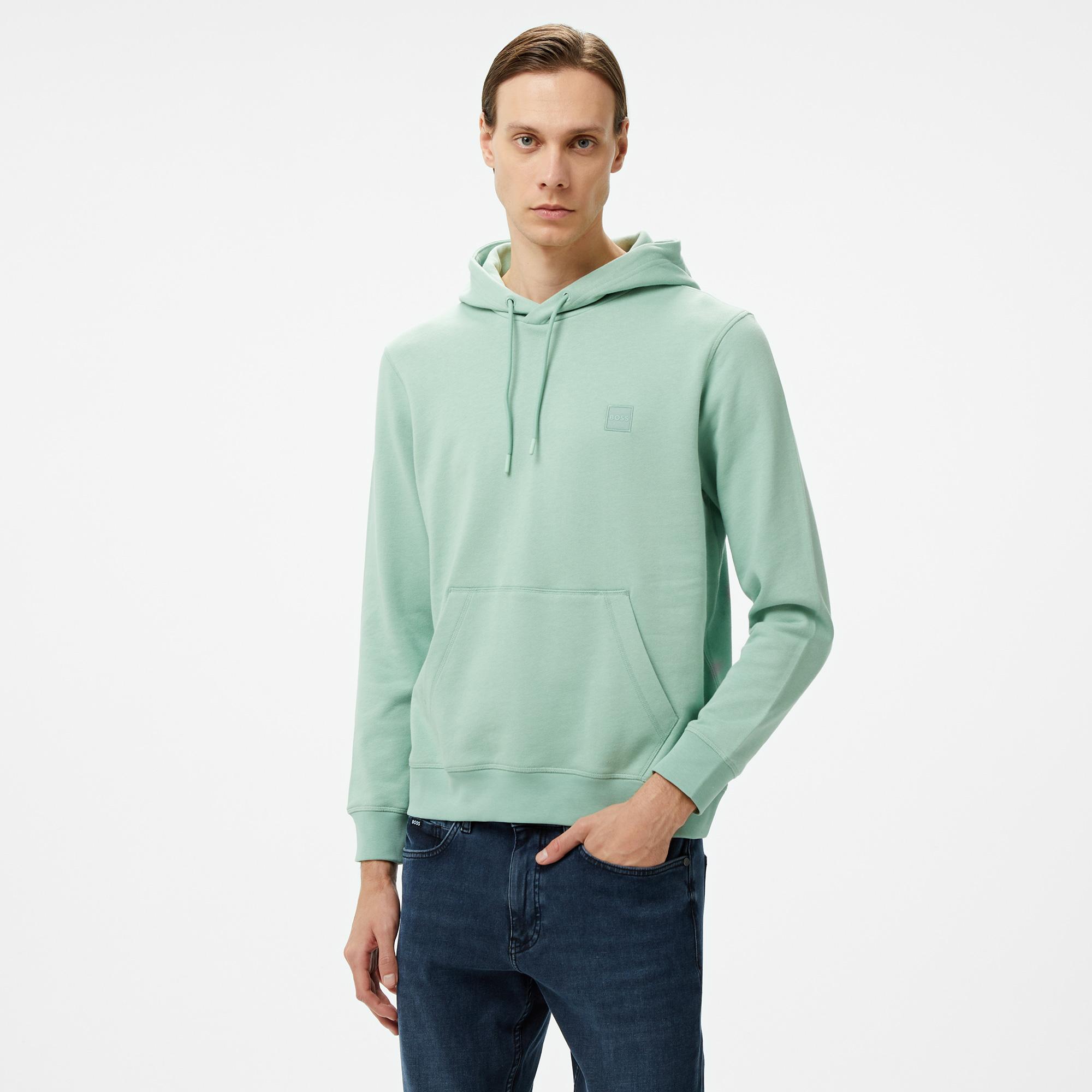 Boss Erkek Yeşil Hoodie