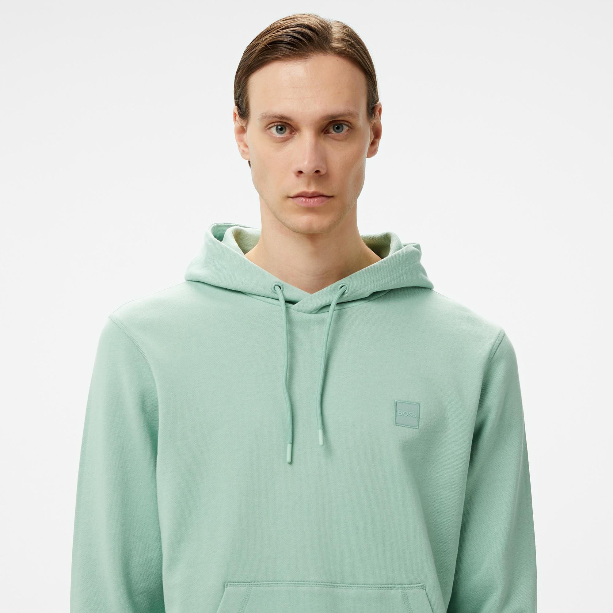 Boss Erkek Yeşil Hoodie
