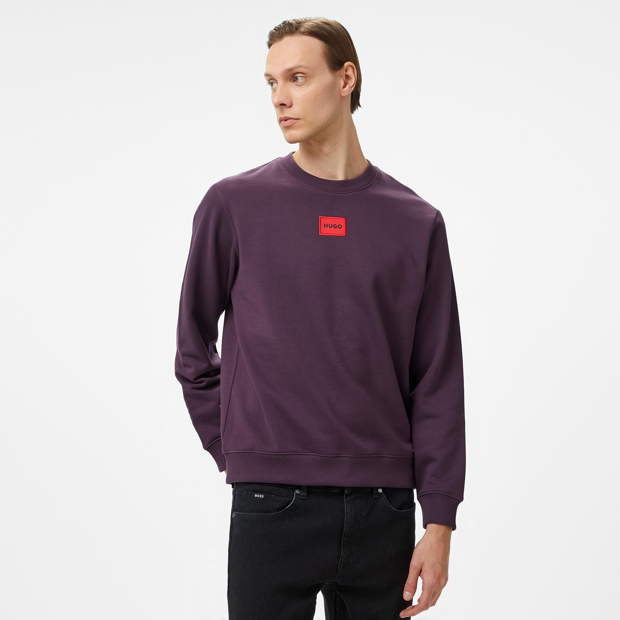 Hugo Diragol 212 Erkek Mor Sweatshirt