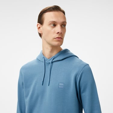 Boss Erkek Mavi Hoodie