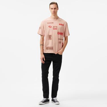  Hugo Druve Erkek Pembe T-Shirt