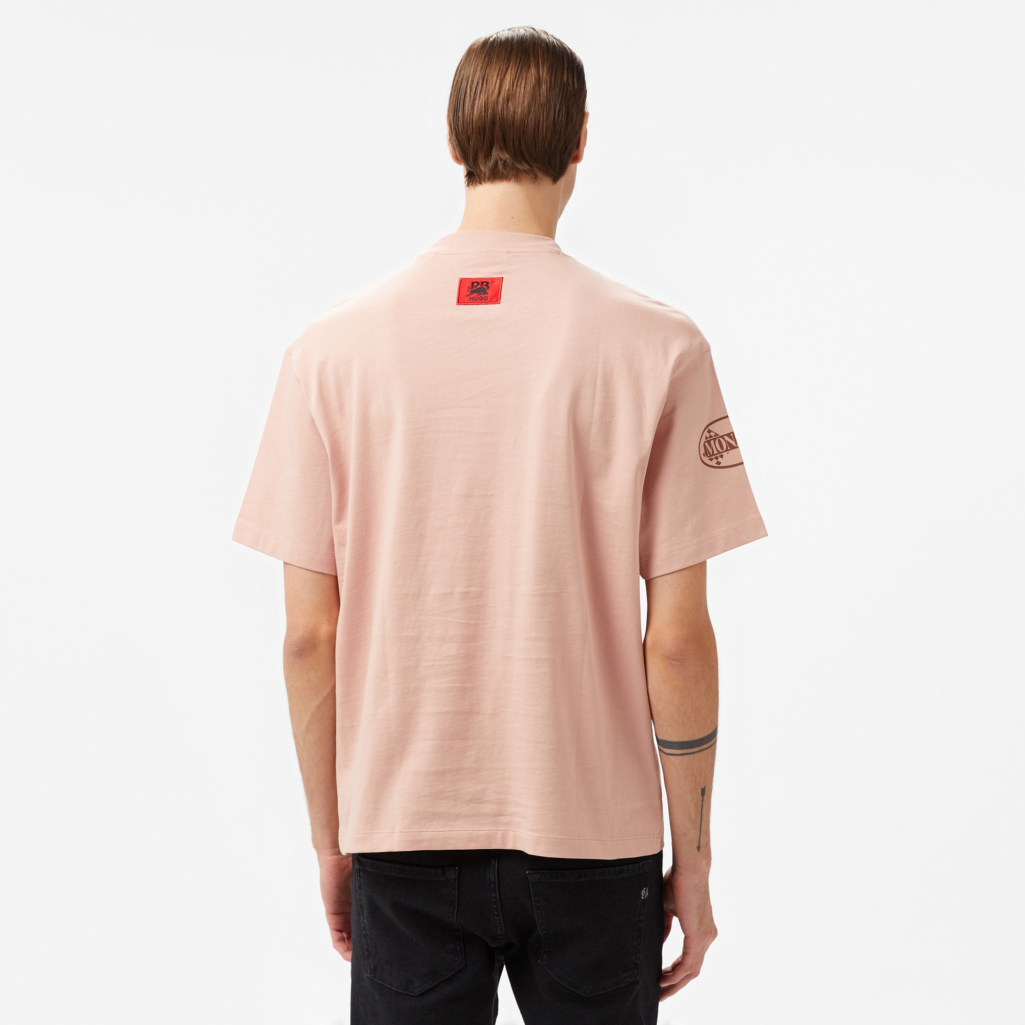 Hugo Druve Erkek Pembe T-Shirt