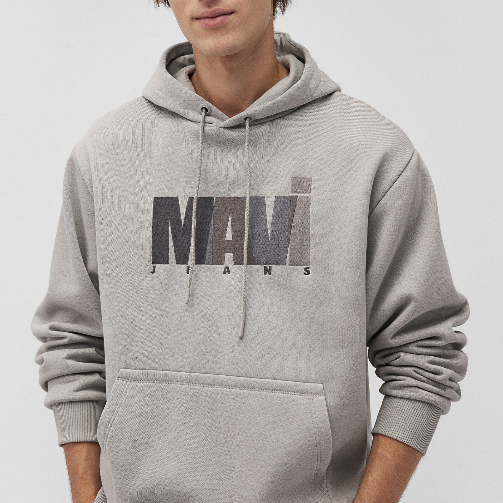 Mavi Mavi Jeans Logo Baskılı Gri Sweatshirt 0S10199-70093