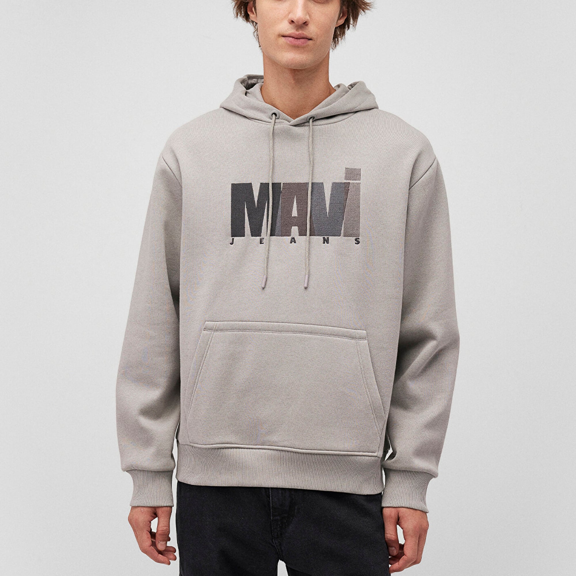 Mavi Mavi Jeans Logo Baskılı Gri Sweatshirt 0S10199-70093