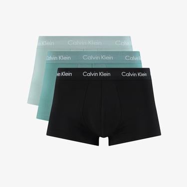  Calvin Klein Low Rise Trunk 3'lü Erkek Mint/Yeşil/Siyah Boxer