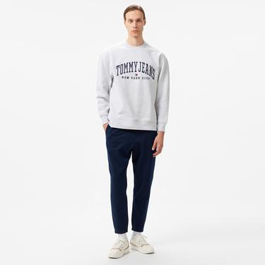  Tommy Hilfiger Jeans Tj Varsity Crew Erkek Gri Sweatshirt