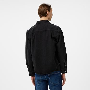  Calvin Klein Jeans Regular Linear Erkek Siyah Gömlek