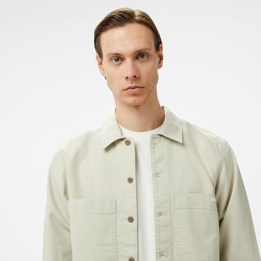  Calvin Klein Jeans Relaxed Utility Erkek Krem Gömlek