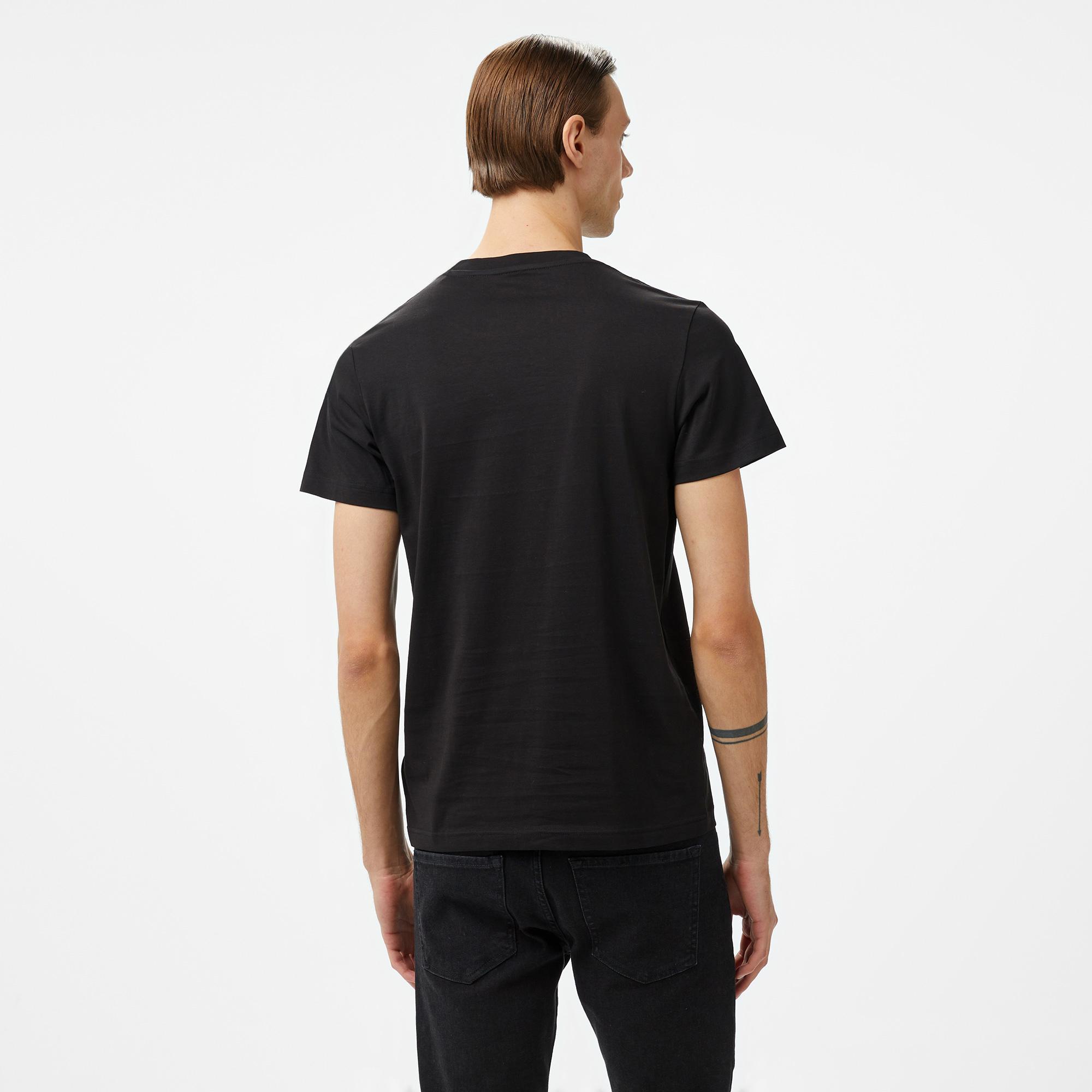 Calvin Klein Jeans Distressed Monologo Erkek Siyah T-Shirt
