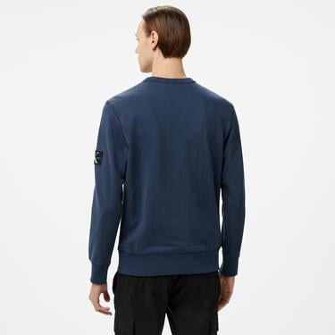  Calvin Klein Jeans Badge Crew Neck Erkek Lacivert Sweatshirt