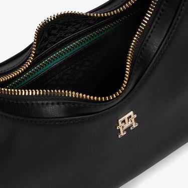  Tommy Hilfiger Refıned Chaın Crossover Kadın Siyah Çapraz Çanta