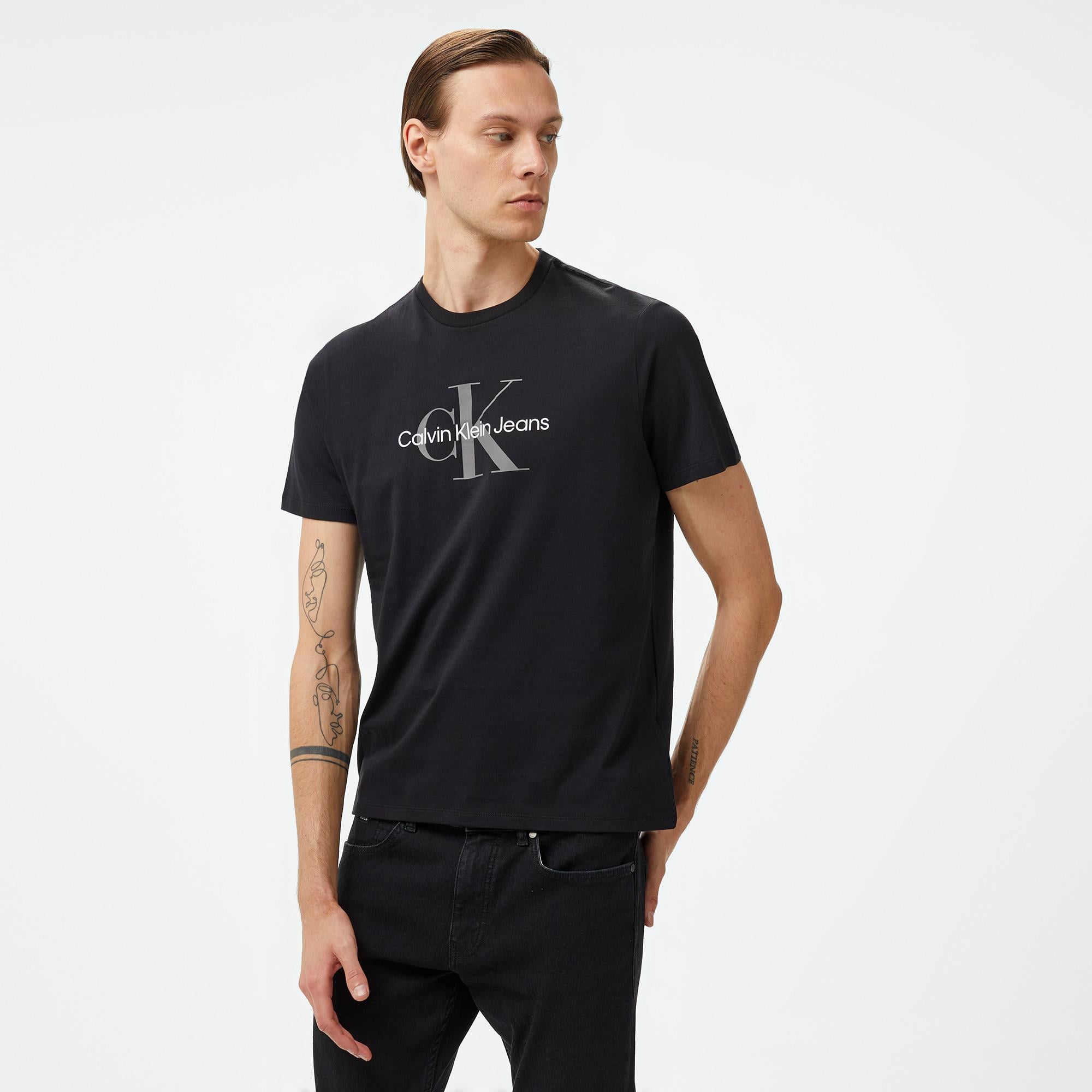 Calvin Klein Jeans Hero Monogram 30s Eu Opt Erkek Siyah T-Shirt