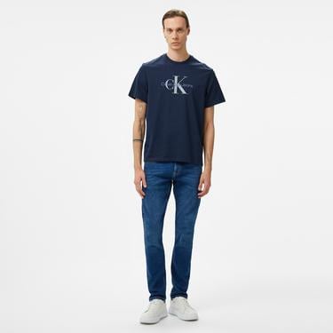  Calvin Klein Jeans Hero Monogram Erkek Lacivert T-Shirt