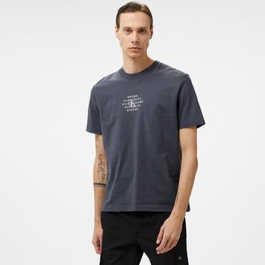  Calvin Klein Jeans Nyc Stamp Graphic Erkek Gri T-Shirt