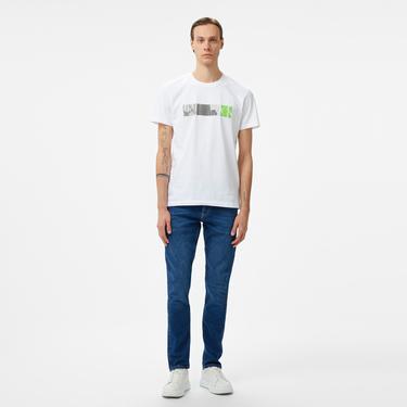  Calvin Klein Jeans City Block Erkek Beyaz T-Shirt