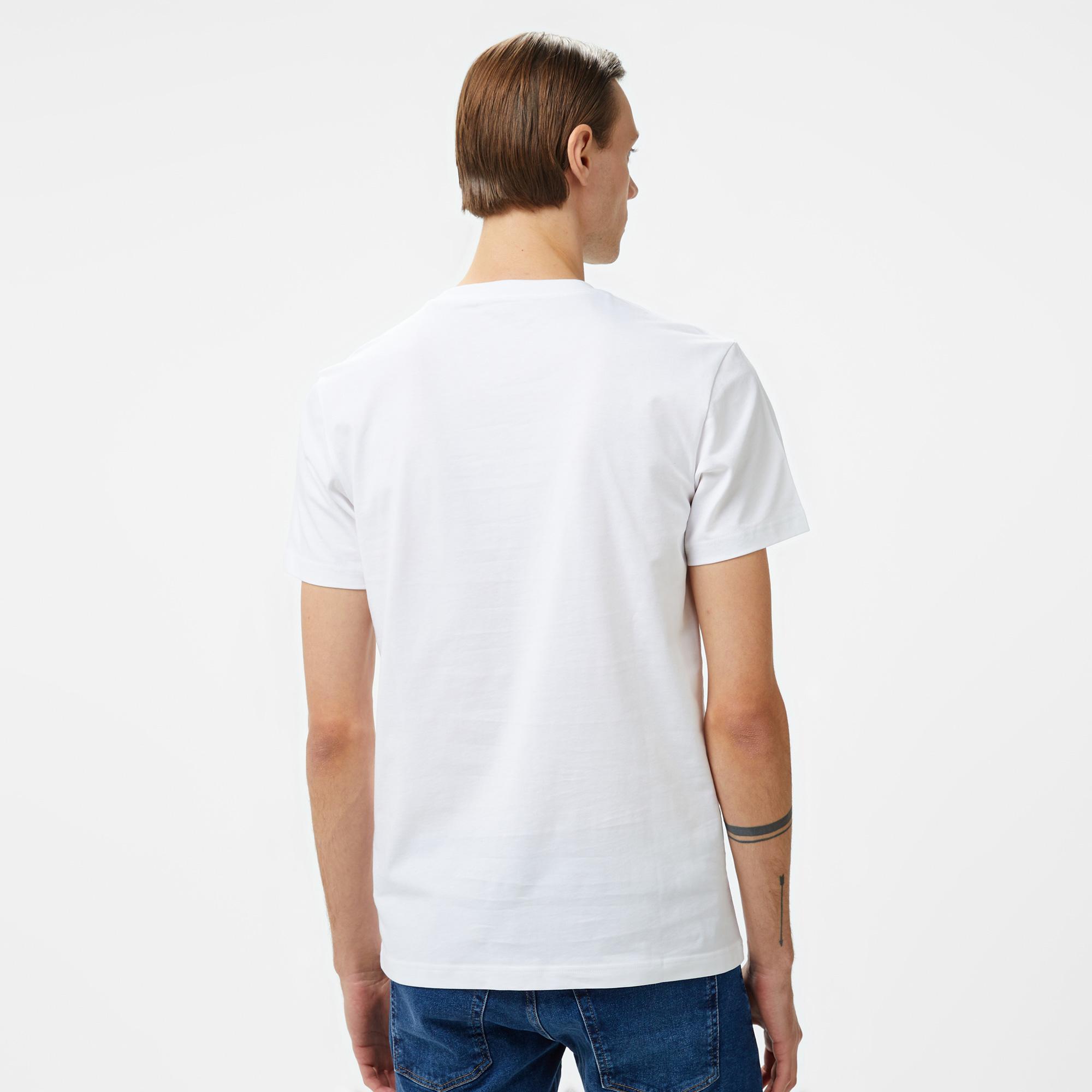 Calvin Klein Jeans City Block Erkek Beyaz T-Shirt