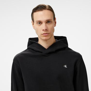  Calvin Klein Jeans Stamp Back Graphic Erkek Siyah Hoodie