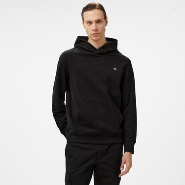  Calvin Klein Jeans Stamp Back Graphic Erkek Siyah Hoodie