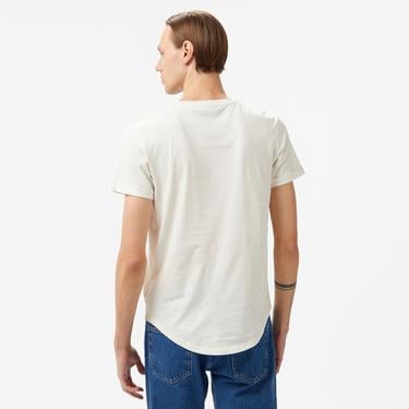  Calvin Klein Jeans Badge Turn Up Erkek Beyaz T-Shirt