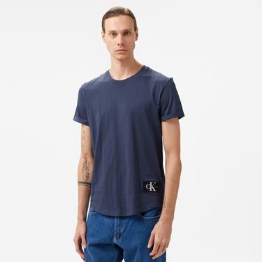  Calvin Klein Jeans Badge Turn Up Erkek Lacivert T-Shirt