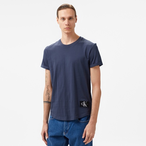  Calvin Klein Jeans Badge Turn Up Erkek Lacivert T-Shirt