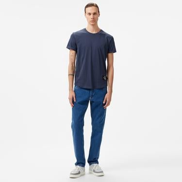  Calvin Klein Jeans Badge Turn Up Erkek Lacivert T-Shirt