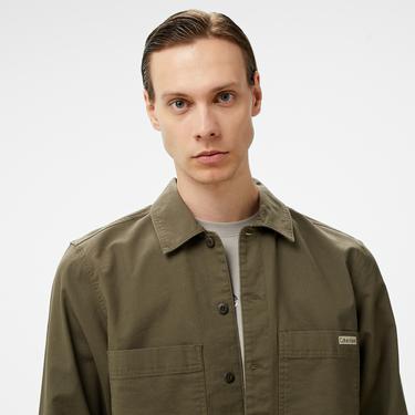  Calvin Klein Jeans Relaxed Utility Erkek Haki Gömlek
