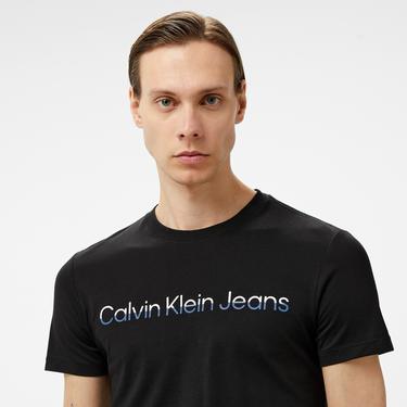  Calvin Klein Jeans Mixed institutional Logo Erkek Siyah T-Shirt