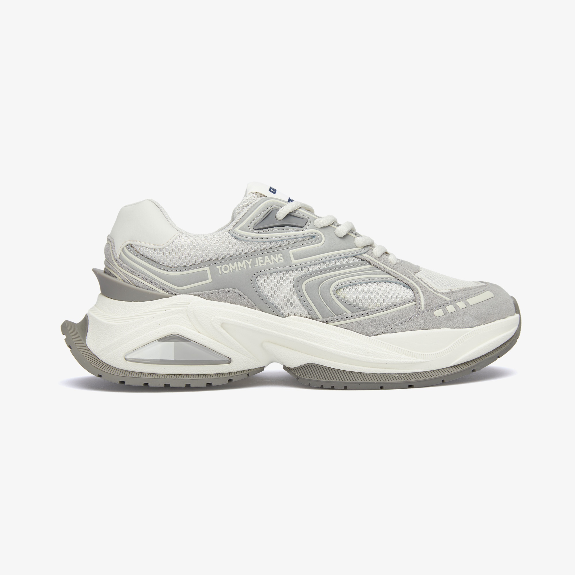 Tommy Hilfiger Jeans Trendy Retro Runner Kadın Gri Spor Ayakkabı