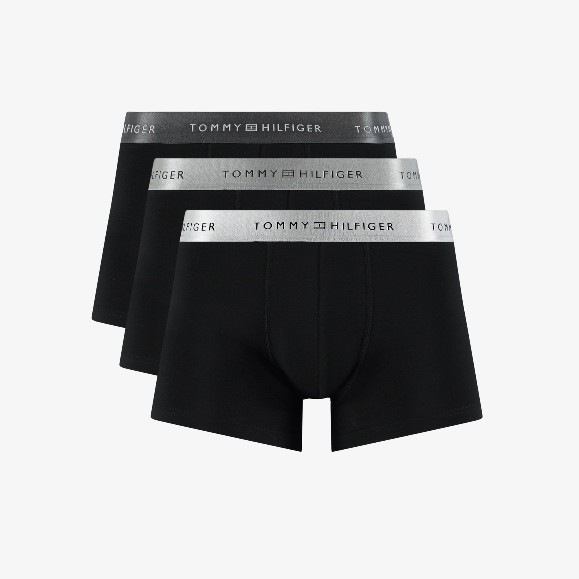 Tommy Hilfiger 3lü Metallic Erkek Siyah Boxer