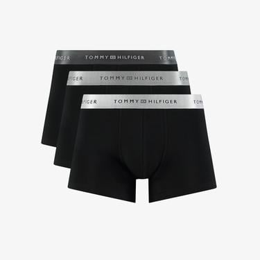  Tommy Hilfiger 3lü Metallic Erkek Siyah Boxer