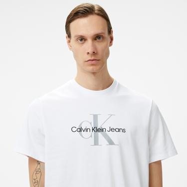  Calvin Klein Jeans Hero Monogram 20s Archıve Erkek Beyaz T-Shirt