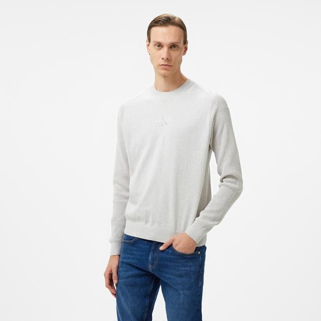  Calvin Klein Jeans Monologo Erkek Gri Kazak