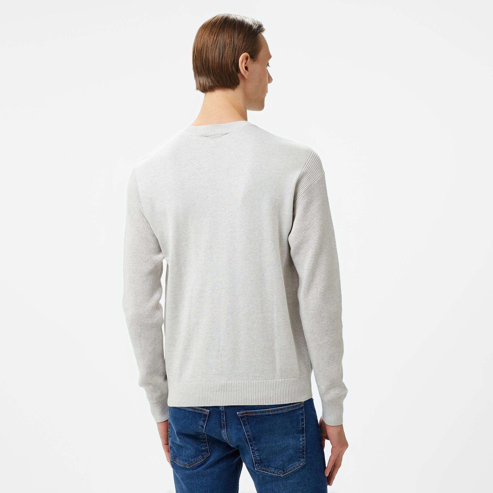 Calvin Klein Jeans Monologo Erkek Gri Kazak