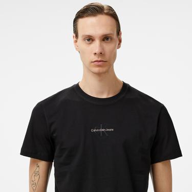  Calvin Klein Jeans Monologo Erkek Siyah T-Shirt