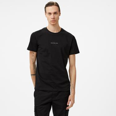  Calvin Klein Jeans Monologo Erkek Siyah T-Shirt