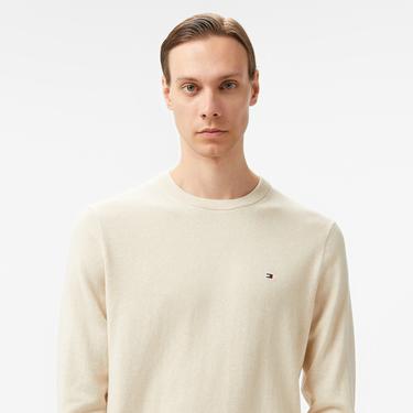  Tommy Hilfiger Pima Crew Neck Erkek Bej Kazak
