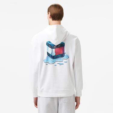  Tommy Jeans Rlx Novelty Graphic Erkek Beyaz Sweatshirt